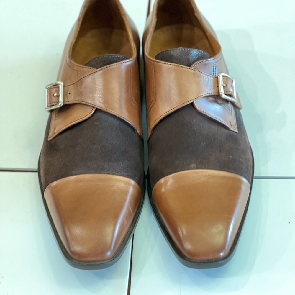 Massimo Matteo Suede Buckle Loafers View 3